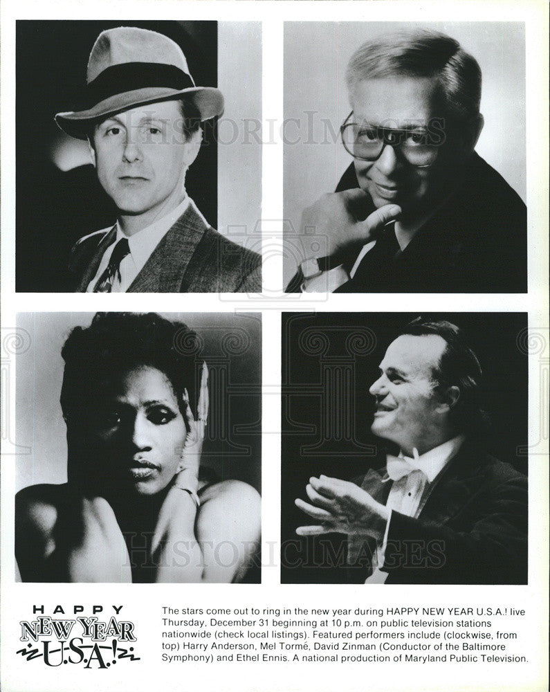 Press Photo Harry Anderson, Mel Torme&#39;, David Zinman, and Ethel Ennis - Historic Images