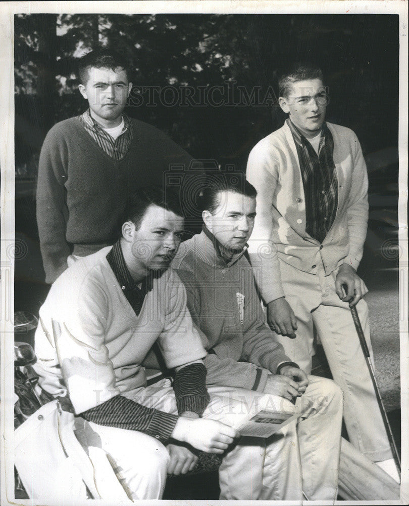 1958 Press Photo Seattle University Golf Team at Inglewood Country Club - Historic Images