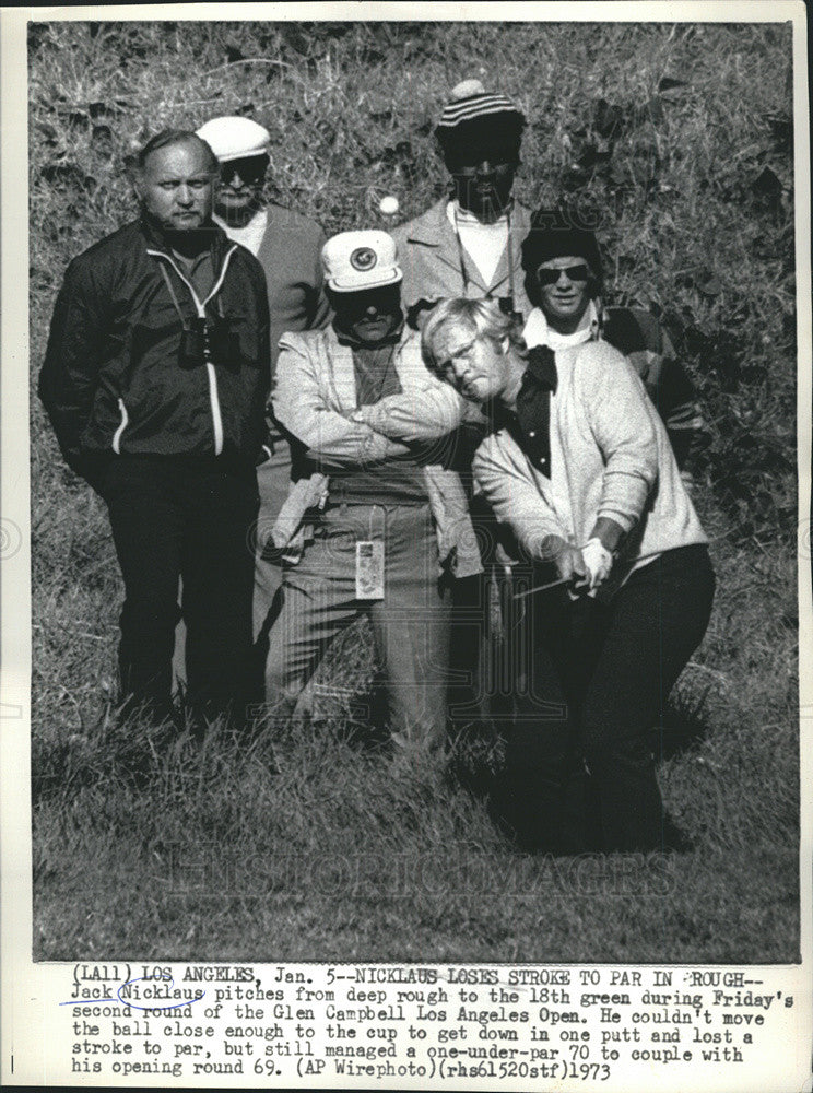 1973 Press Photo Jack Niklaus at Glen Campbell Los Angeles Open. - Historic Images