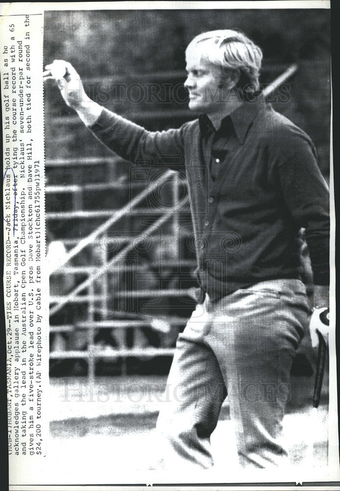 1971 Press Photo Jack Nicklaus &quot;Golden Bear&quot;  Australian Open Golf Championship - Historic Images