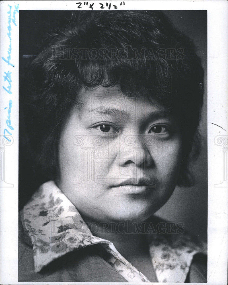 1976 Press Photo Nurse Filipina Narcisco defendant to Ann Arbor Vet Hosp Murder - Historic Images