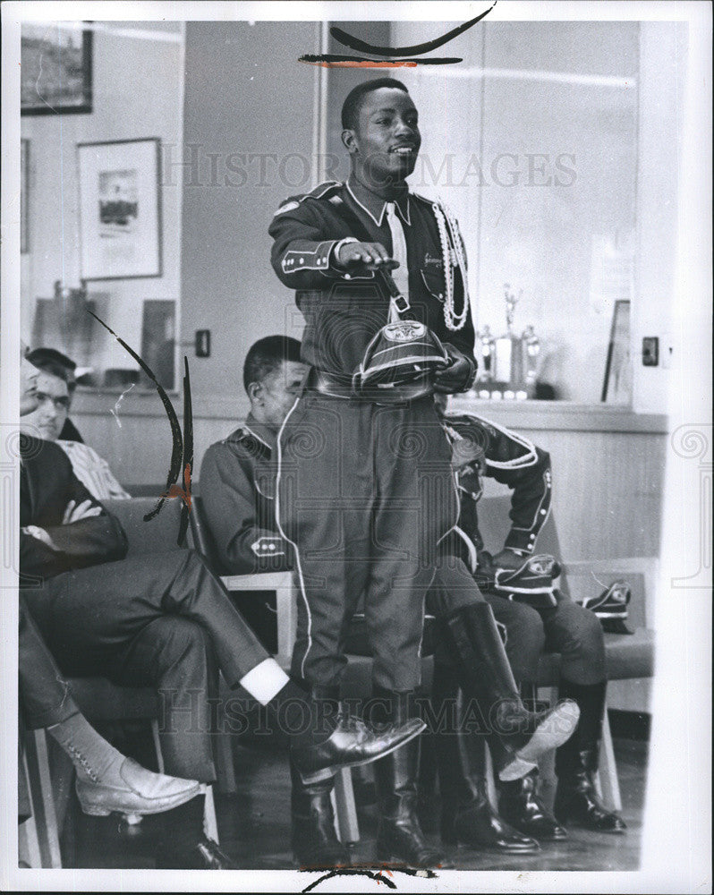 1966 Press Photo Motorcycle cop James Dyer - Historic Images