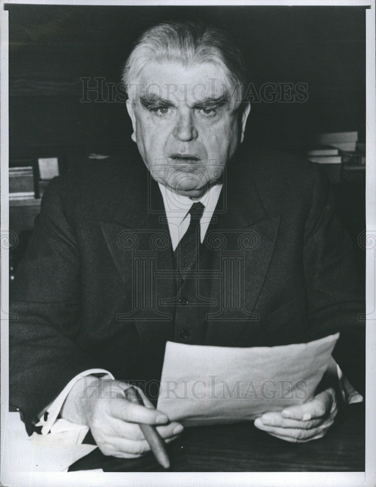 1947 Press Photo United Mine Workers Union President John L. Lewis Shut Down - Historic Images