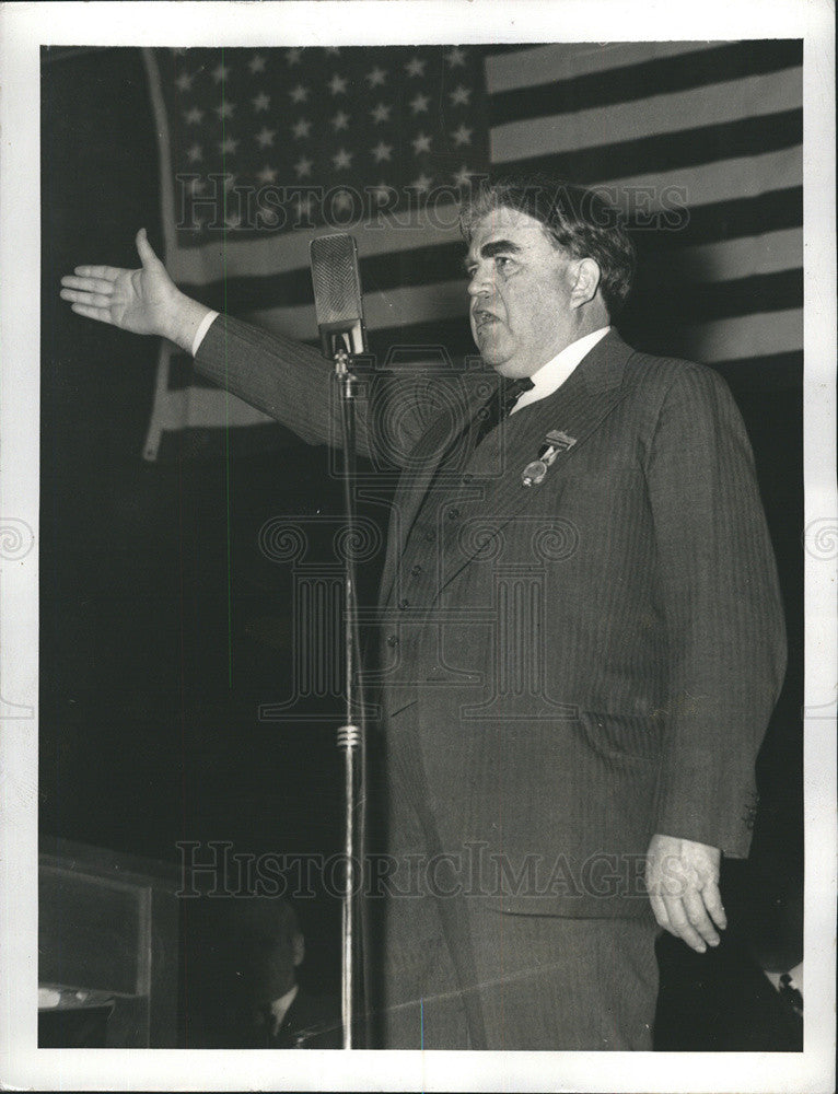 1938 Press Photo John L. Lewis Leader CIO Addresses Convention Washington Hotel - Historic Images