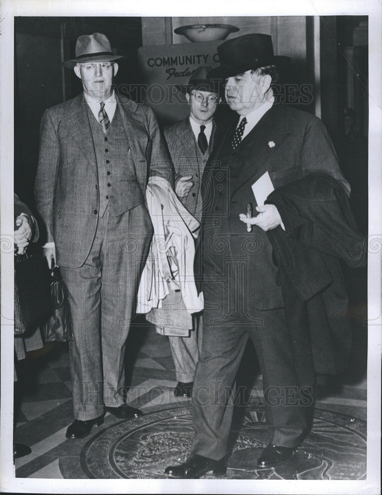 1946 Press Photo United Mine Workers Chief John L. Lewis Sec. Interior Krug - Historic Images