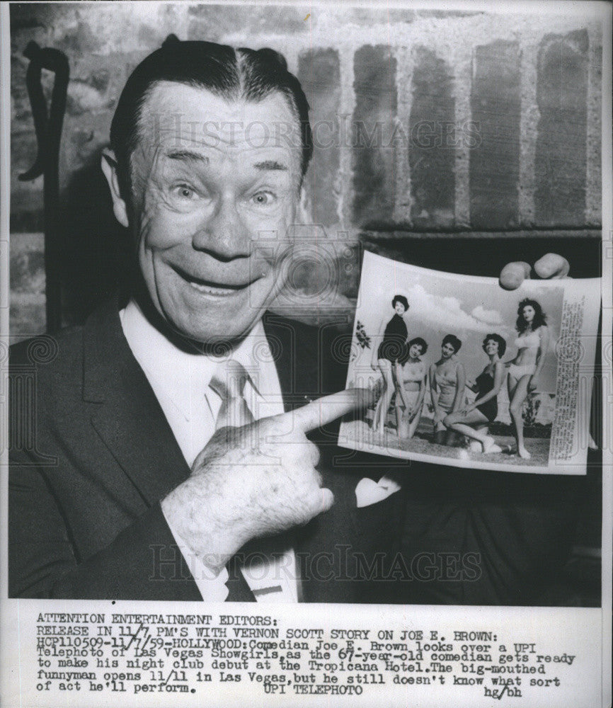 1959 Press Photo Comedian Joe Brown - Historic Images