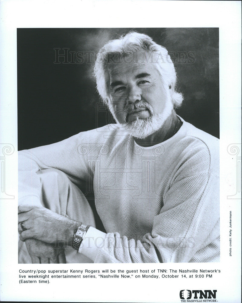 Press Photo of Kenny Rogers, American Country Music superstar - Historic Images