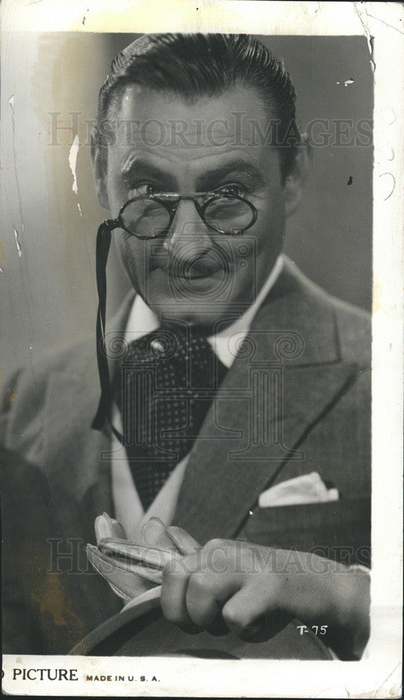 1933 Press Photo Actor John Barrymore Vintage Classic Black & White 1930's - Historic Images
