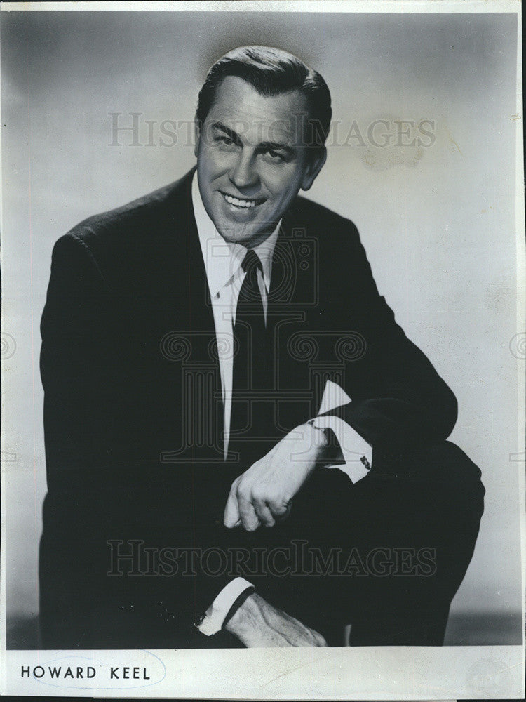 1966 Press Photo Actor Howard Keel CBS Soap Dallas Hollywood TV Star Black&amp;White - Historic Images