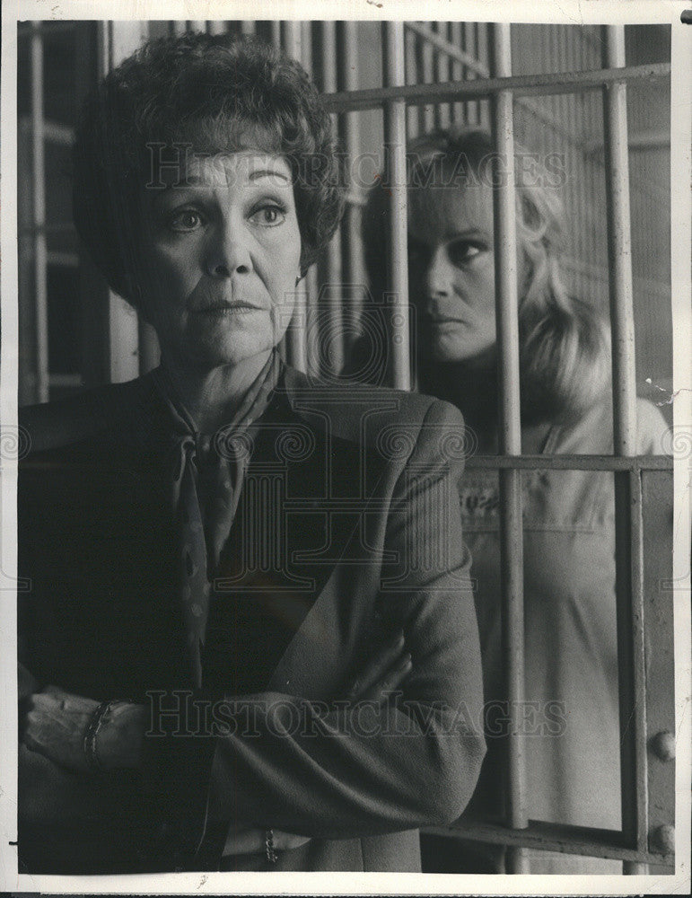 1983 Press Photo Abby Dalton Hollywood Actress Jane Wyman &quot;Falcon Crest&quot; CBS TV - Historic Images