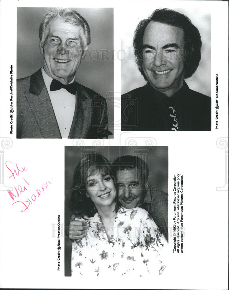 Press Photo Jack Palance, Neil Diamond, Jill Eikenberry and Michael Tucker - Historic Images