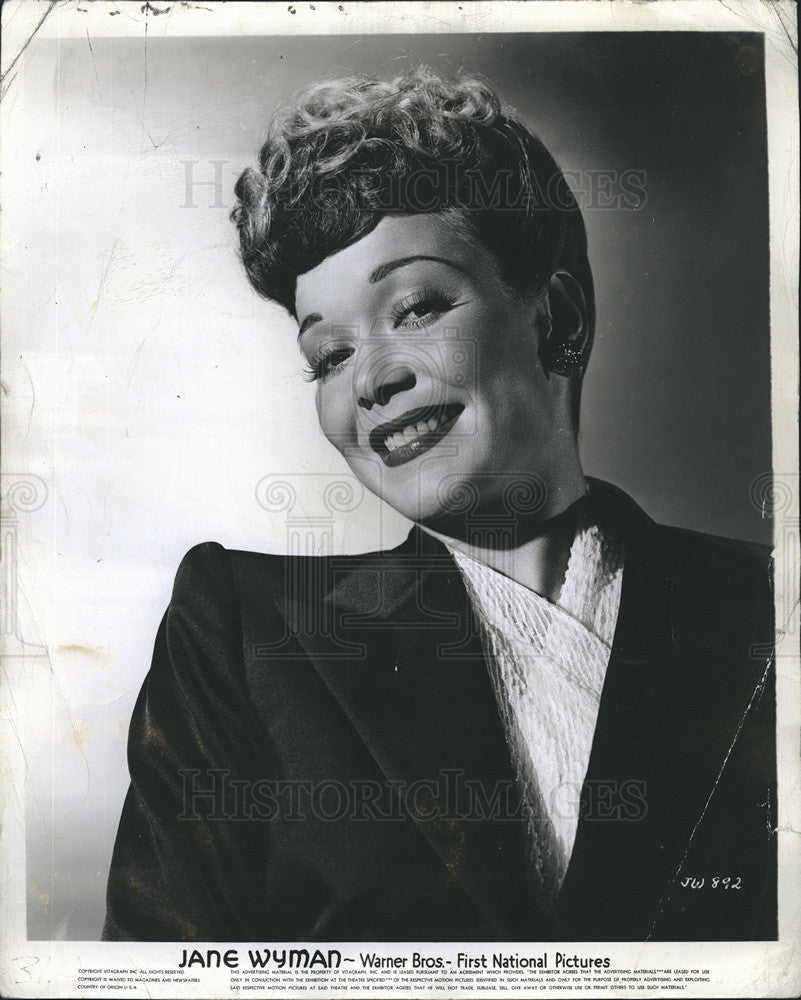 1945 Press Photo American Singer, Dancer, Character Film Actress Jane Wyman - Historic Images