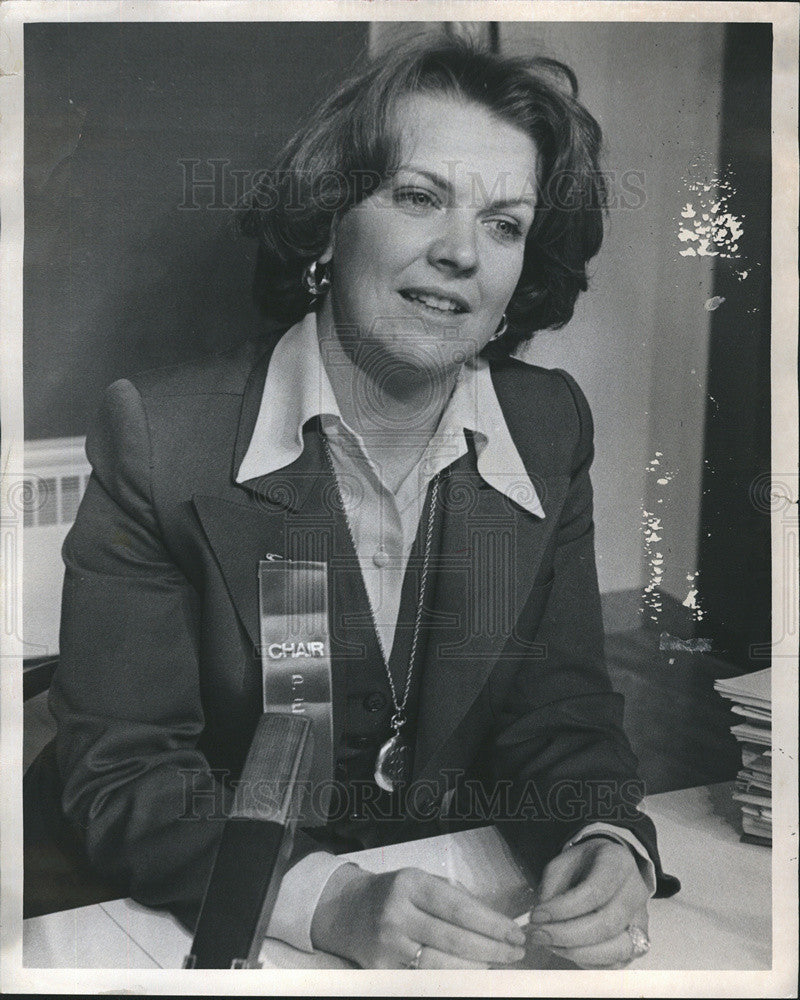 1977 Press Photo Kathleen Sullivan President of Boston School Committee - Historic Images