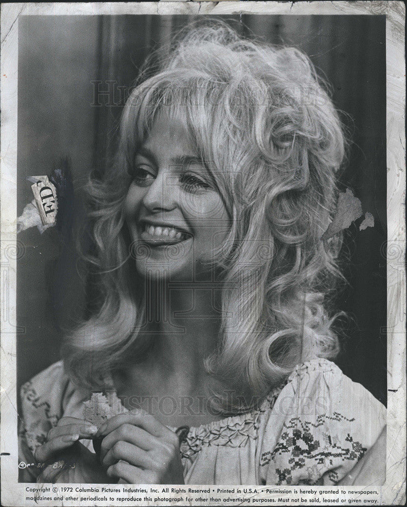 1972 Press Photo Actress Goldie Hawn In Columbia Pictures Butterflies Are Free - Historic Images