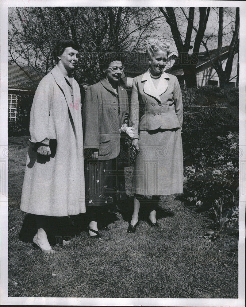 1953 Press Photo Mrs C Clement French Wife Washington State University President - Historic Images