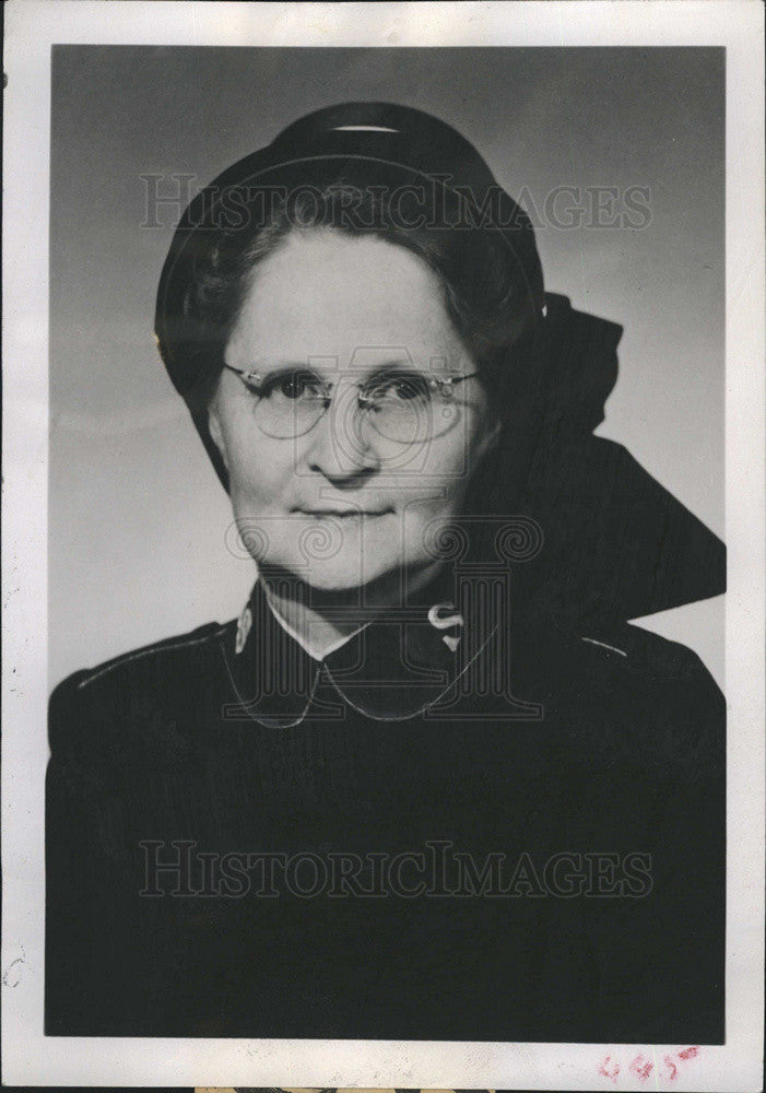 1955 Press Photo Mrs. Holland French/Salvation Army - Historic Images