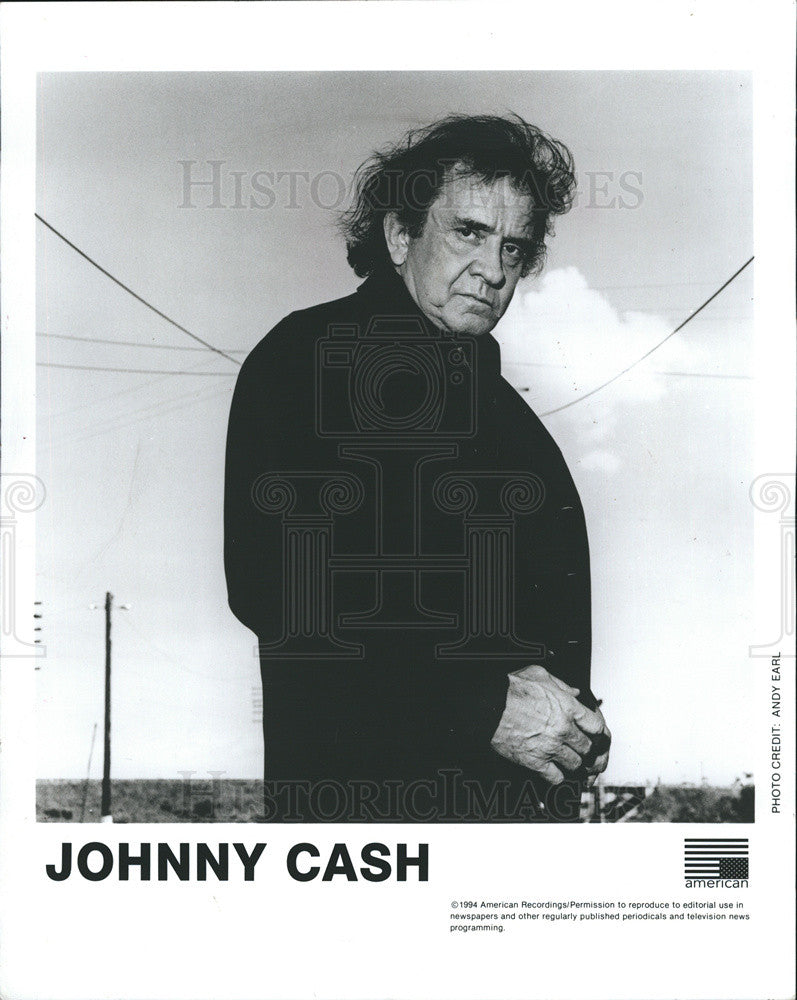 1994 Press Photo American Country Singer Songwriter Johnny Cash - Historic Images