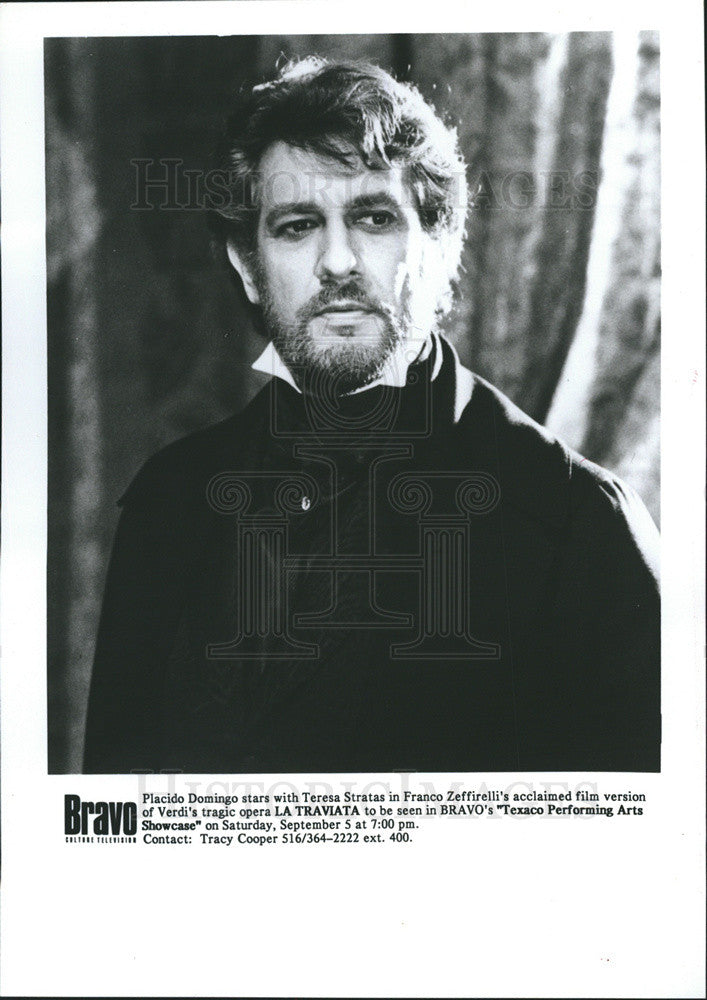 Press Photo Placido Domingo stars with Teresa Stratas in La Traviata - Historic Images