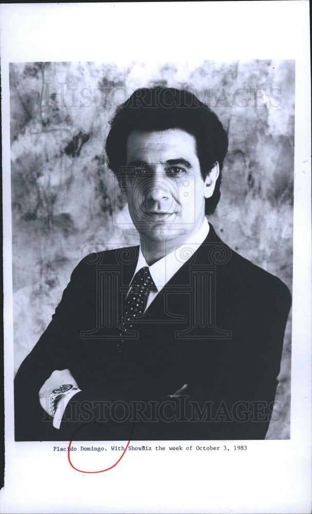 1983 Press Photo Placido Domingo - Historic Images