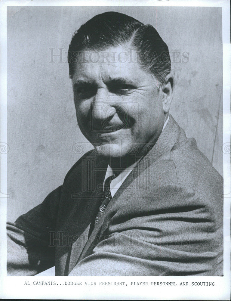 Press Photo Al Campanis Dodger Vice President - Historic Images