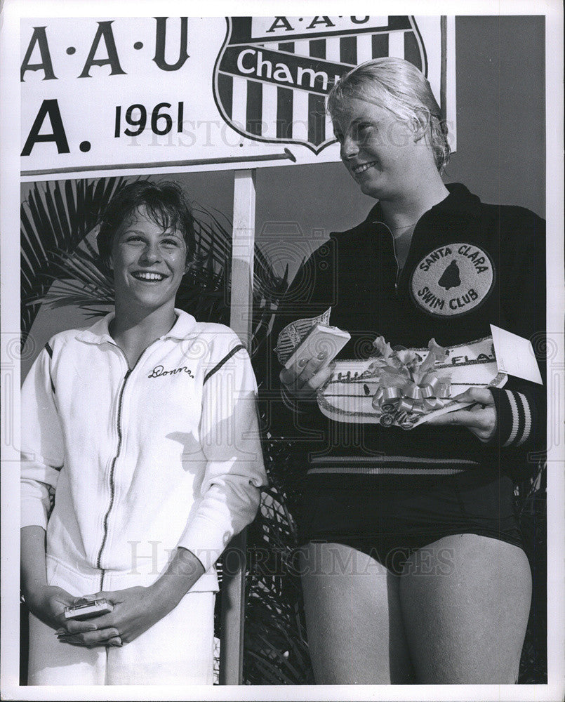 Press Photo Santa Clara Swim Club champion swimmers - Historic Images