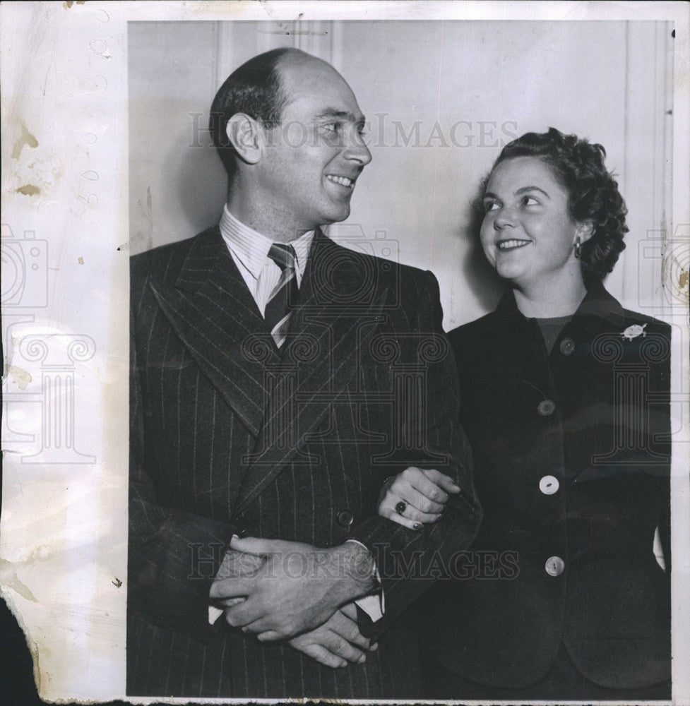 1955 Press Photo Yugoslav Prince Alexander Italian Princess Maria Pia daughter - Historic Images