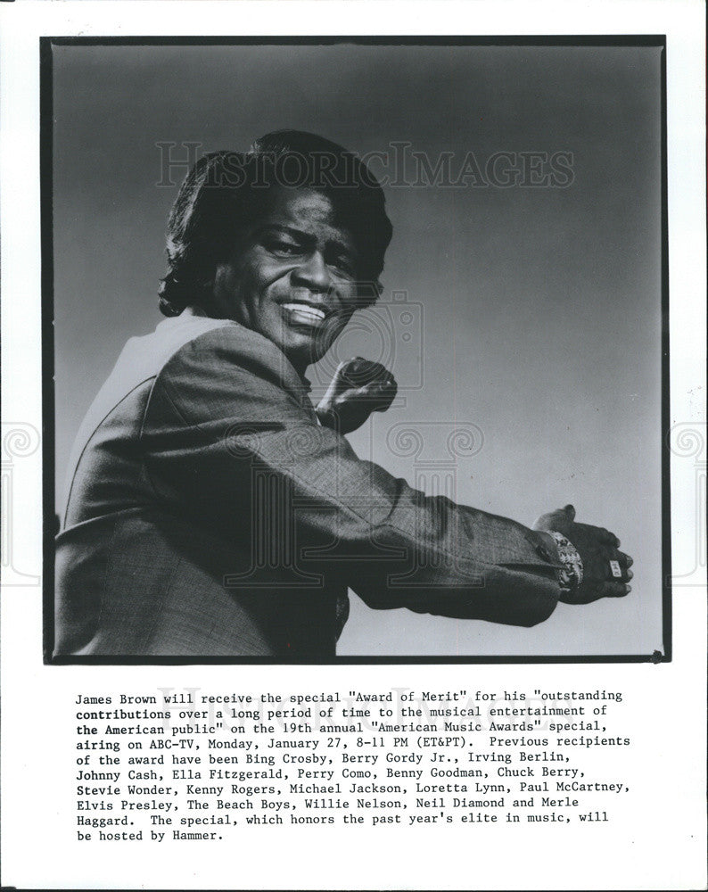 1994 Press Photo James Brown- To Receive &quot;Award of Merit&quot; - Historic Images