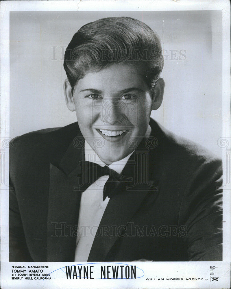 Press Photo COPY Young Wayne Newton In Tuxedo Managed By Tommy Amato - Historic Images