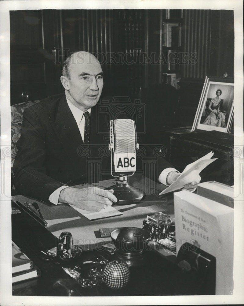 1955 Press Photo Sir Roger Makins British Ambassador United States - Historic Images