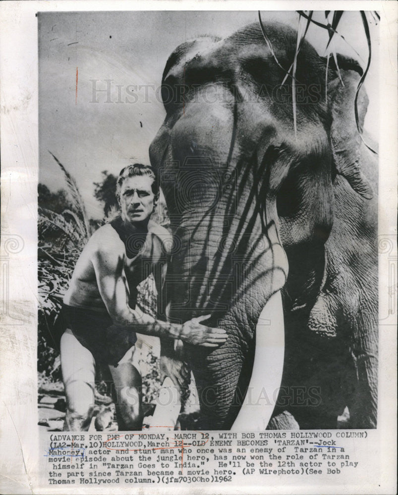 1962 Press Photo Jock Mahoney Tarzan Goes to India - Historic Images