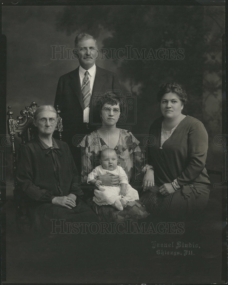 1929 Press Photo Five generations of Cook County family - Historic Images