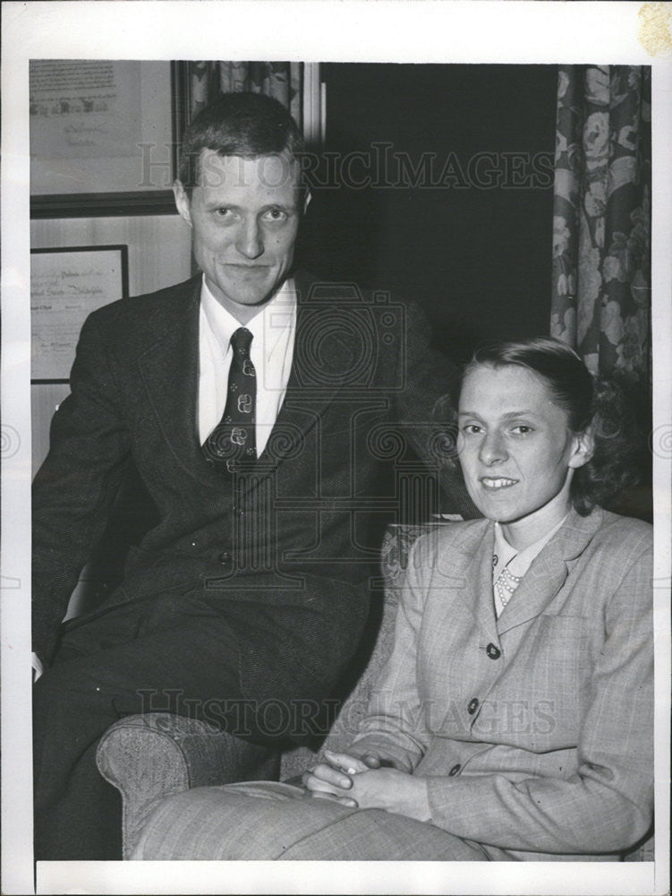 1948 Press Photo Richard Byrd jr Emily B saltonstall - Historic Images