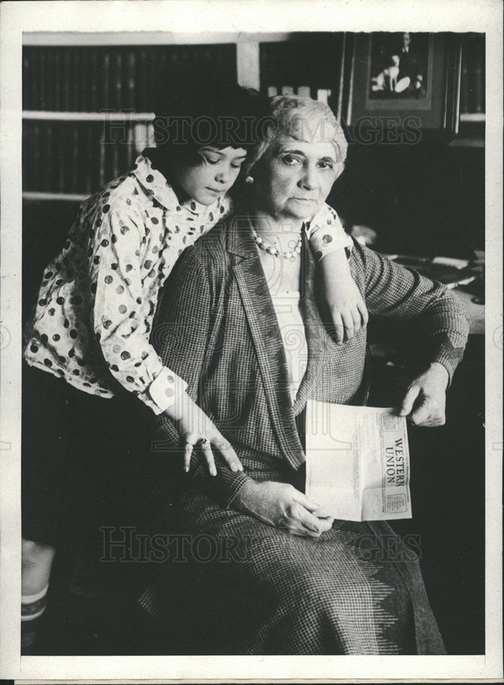 1929 Press Photo Mrs RE Byrd Mother of Richard Byrd - Historic Images