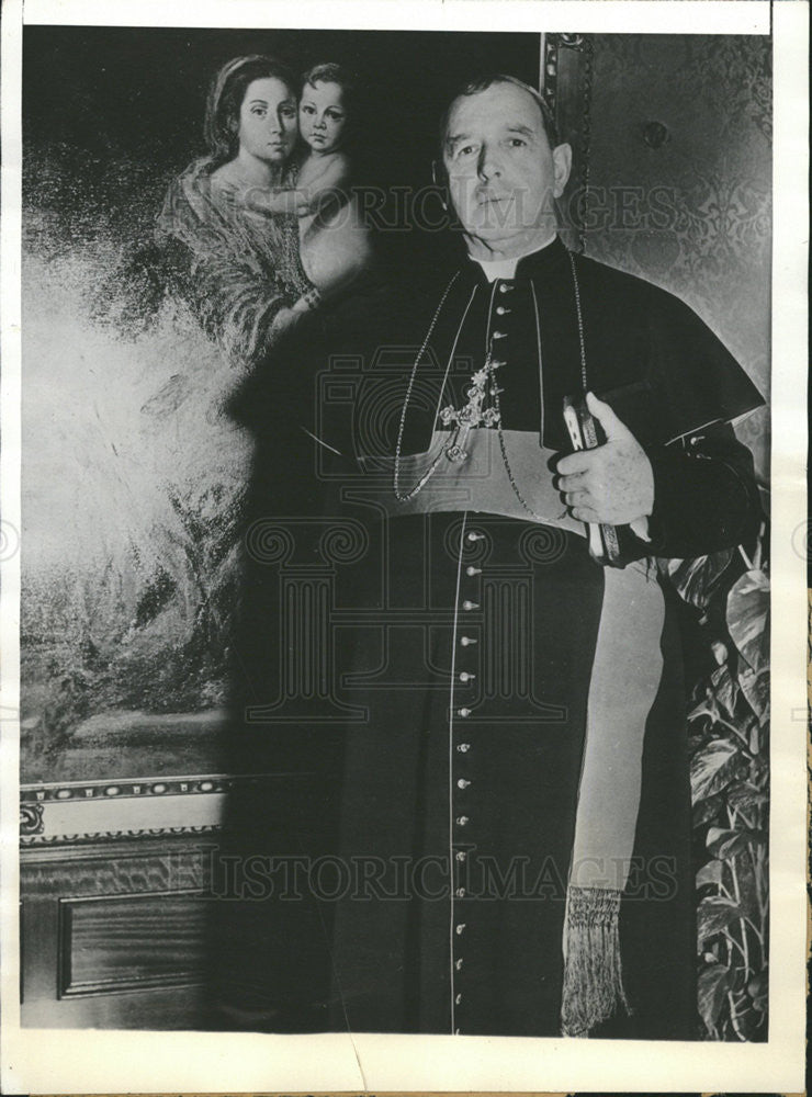 1936 Press Photo Rev. J. Cantwell Archbishop Ceremonies - Historic Images