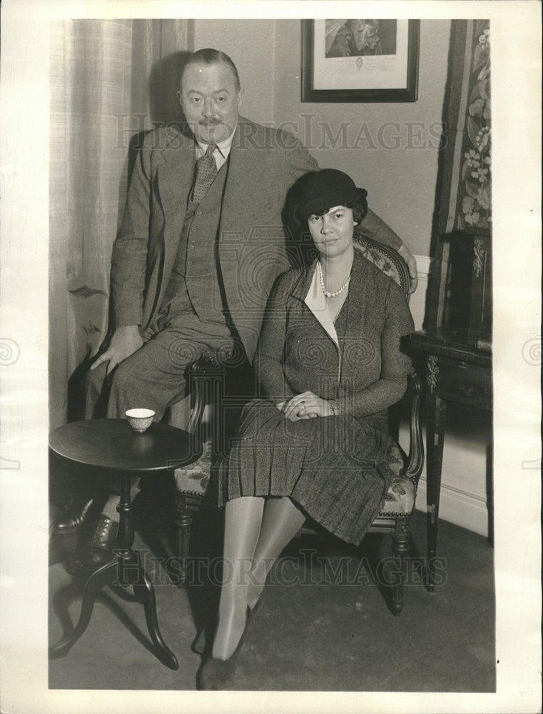 1932 Press Photo Sarah Schuyler Butler Weds Capt Neville Lawrence Of London - Historic Images