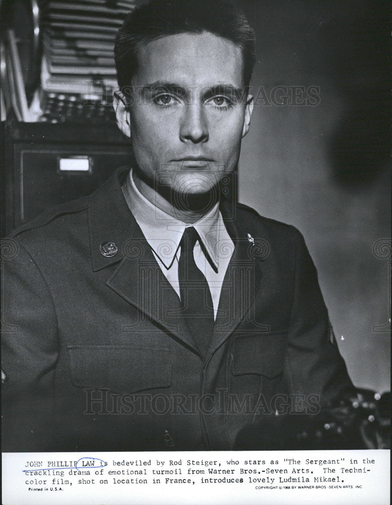 1969 Press Photo John Phillip Law The Sergeant - Historic Images