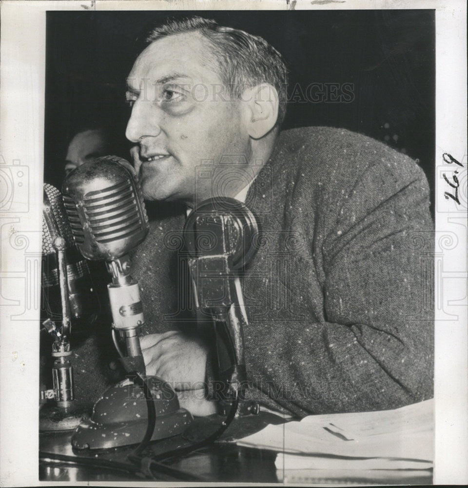 1947 Press Photo John H Lawson,before Senate comm. - Historic Images