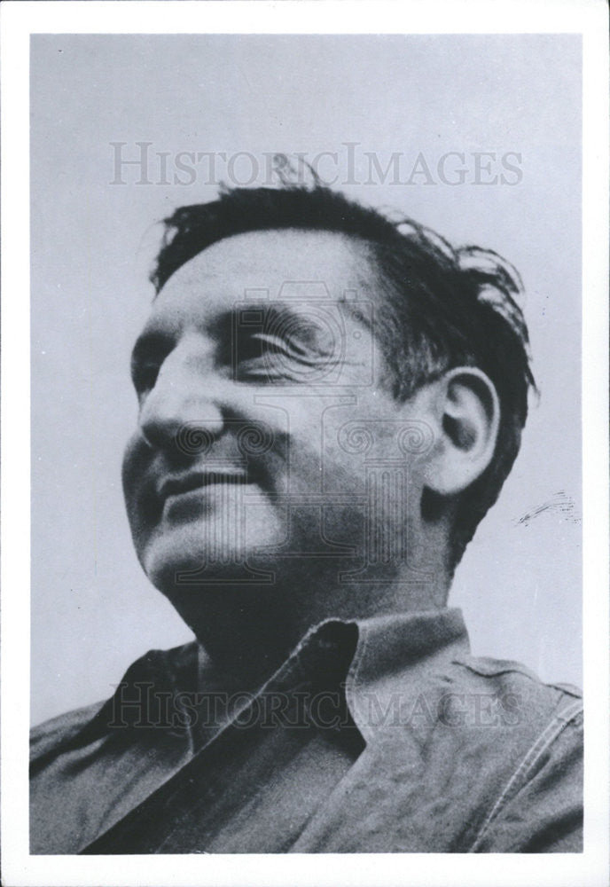 1971 Press Photo John Howard Lawson Author Writer Creative Process Communist - Historic Images