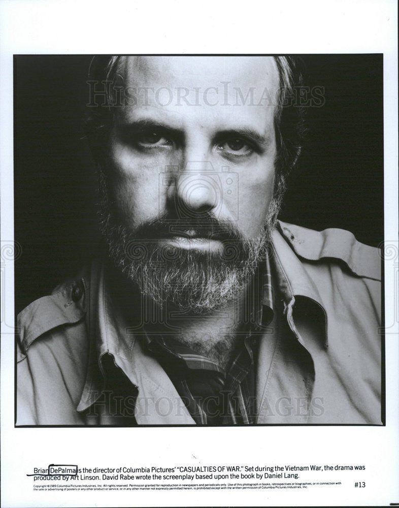 1990 Press Photo Brian DePalma director Casualties of War - Historic Images