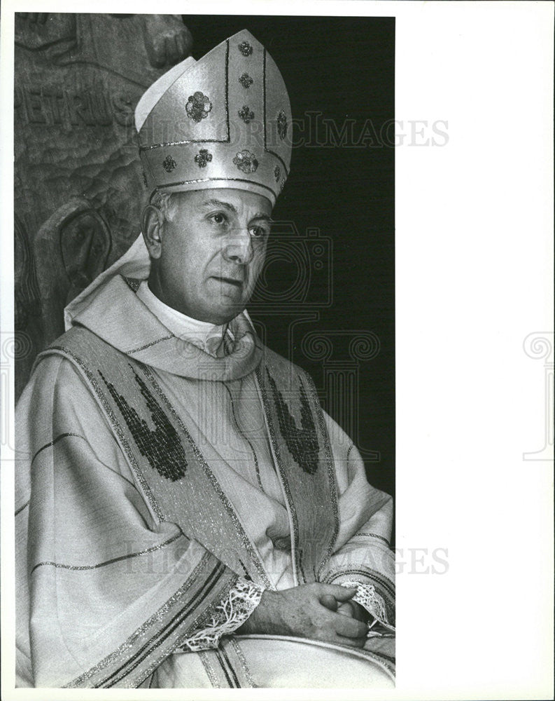 1982 Press Photo Pio Laghi Catholic Delegate - Historic Images