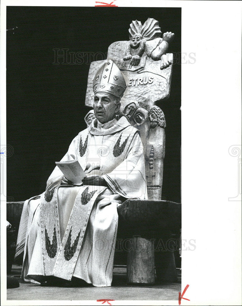 1982 Press Photo The Most Rev Pio Laghi Apostolic delegate United States Vatican - Historic Images