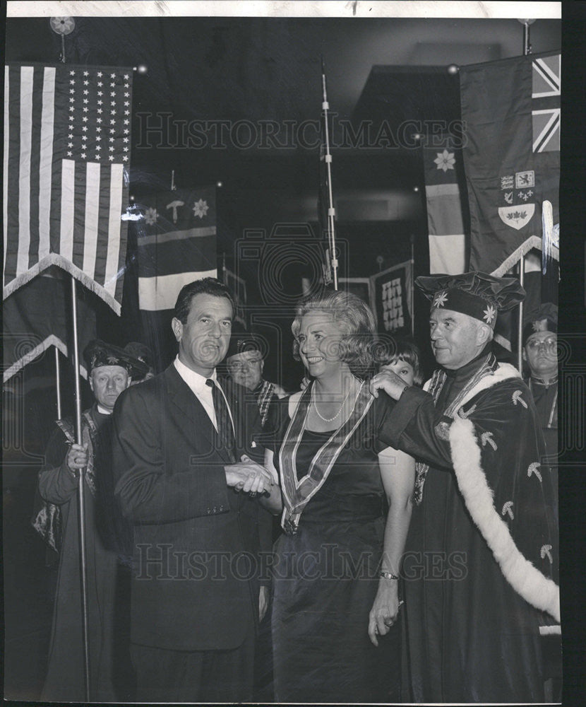 1963 Press Photo Jean Beliard Consul Gen France &amp; Alma Lach SunTimes Food Editor - Historic Images