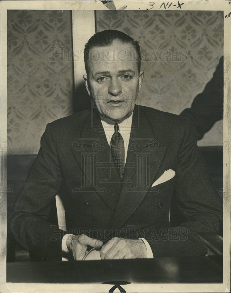 1934 Press Photo Frank Jones on witness stand at the Inquest of Miss Nolan - Historic Images