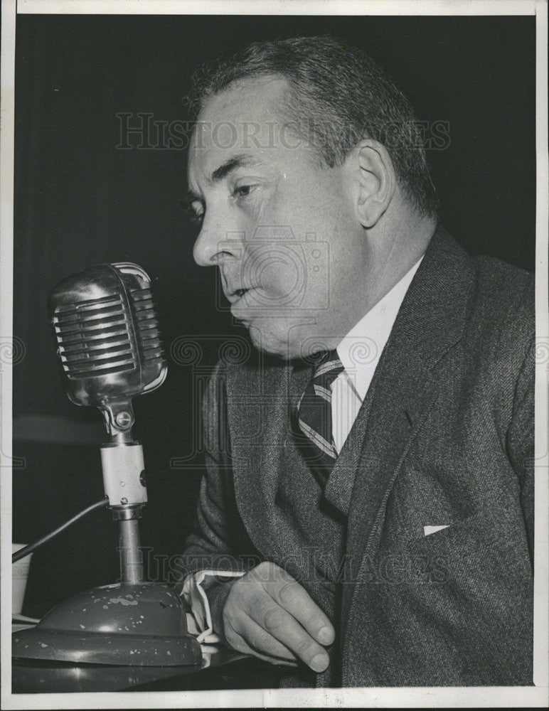 1947 Press Photo George P McNear Jr Pres Toledo Peoria &amp; Western Railroad - Historic Images