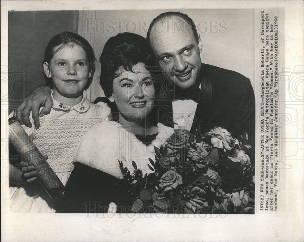 1962 Press Photo Margherita Riooberti&#39;s debut in Puccini&#39;s &quot;Tosca.&quot; - Historic Images