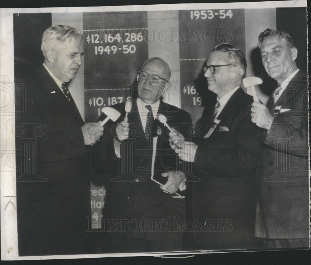 1956 Press Photo Bishops H Cliff Northcott,C. Pursell,J. Wesley&amp; R.Raines - Historic Images