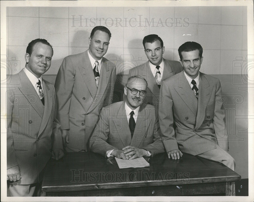 1957 Press Photo H.M.S. Richards and &quot;The Voice of Prophecy Quartet&quot; - Historic Images