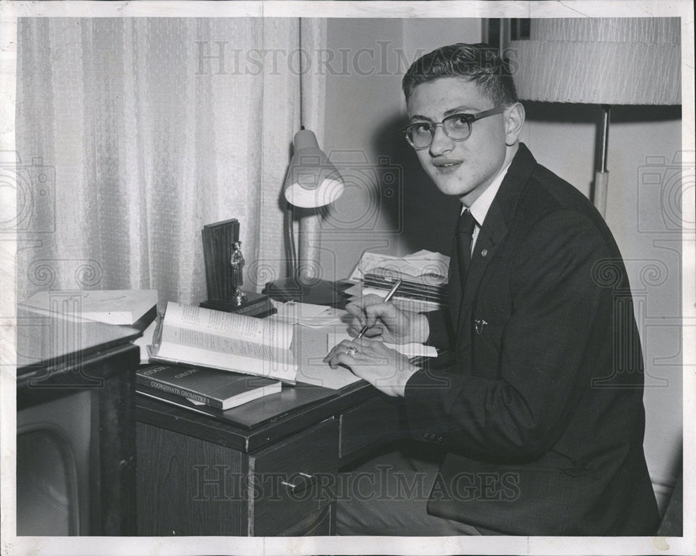 1963 Press Photo Joseph A. Neisendorfer Chicago Illinois Student - Historic Images