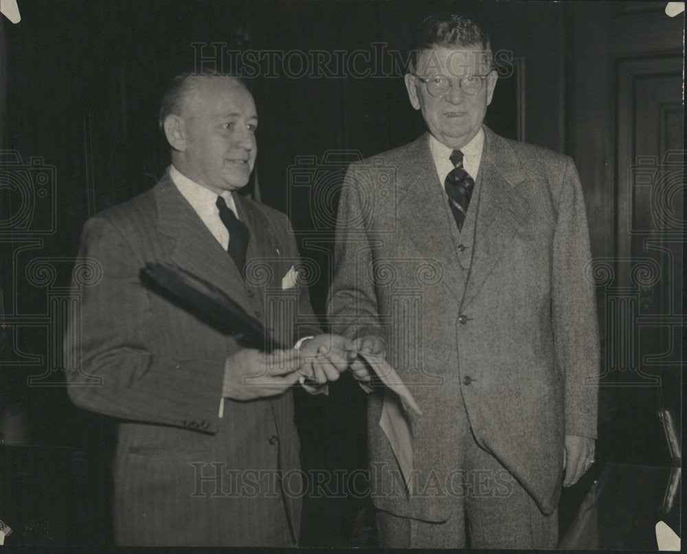 1946 Press Photo Mayor Edward J. Kelly/Community Fund Campaign/Leslie McMahon - Historic Images