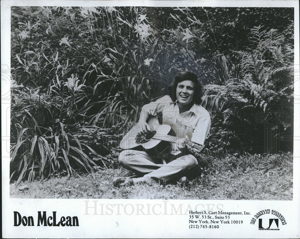 1977 Press Photo DON MCLEAN AMERICAN SINGER SONGWRITER - Historic Images